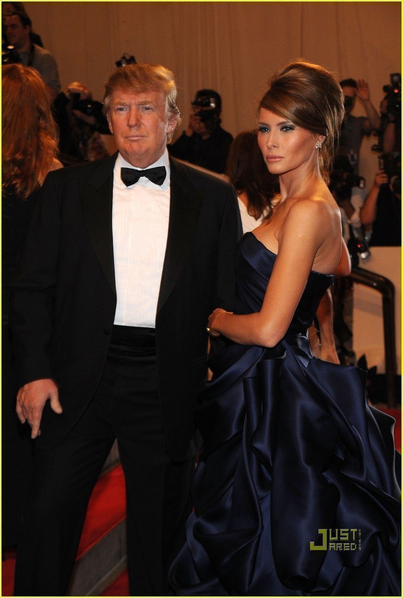 NEW YORK - MAY 03: Donald Trump and Melania Trump attend the Costume Institute Gala Benefit to celebrate the opening of the 