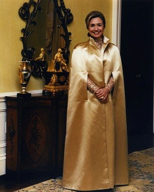 hillary gold dress